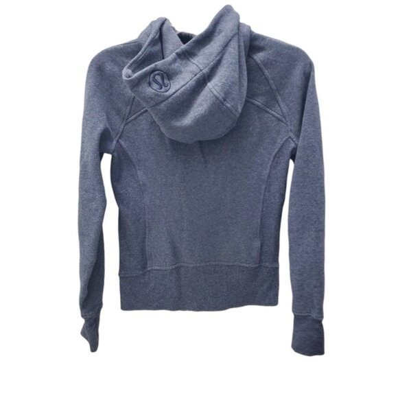lululemon Scuba Hoodie Blue Zip Front & Pockets - Picture 4 of 12
